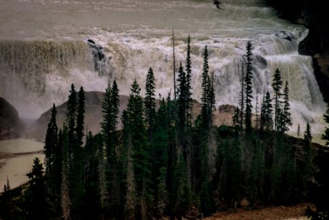 In Days of Wildfires And Heavy Smoke, Look At Wapta Falls, Yoho NP, BC