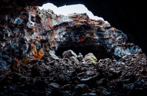 Inside Looking Out of the cave, Craters Of The Moon National Monument, ID