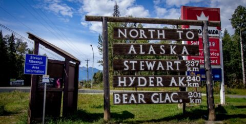 Intersection: Yellowhead Highway And Cassiar Highway, Kitwanga, BC