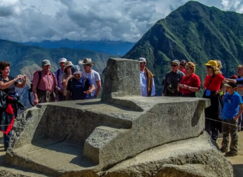 Intiwatana Stone, Machu Picchu Archaeological Site, Peru