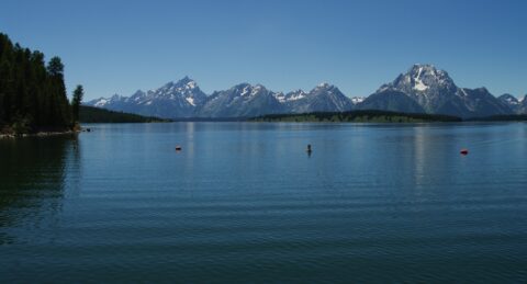 Jackson Lake In Grand Teton National Park, WY