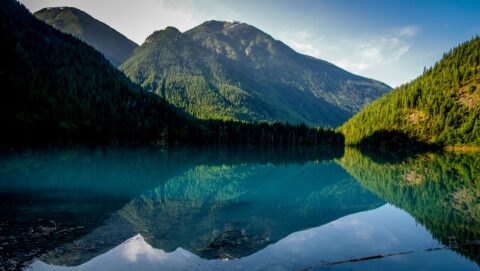 Kinney Lake Along The Trail To Berg Lake, Mount Robson Provincial Park, BC