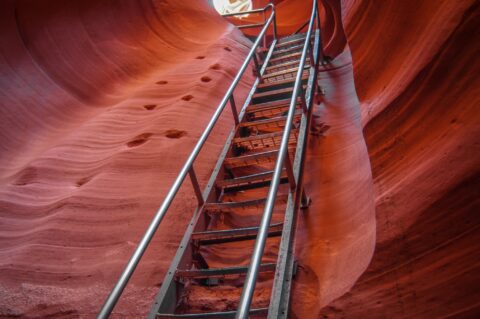 Ladders Down To Lower Antelope Canyon, AZ