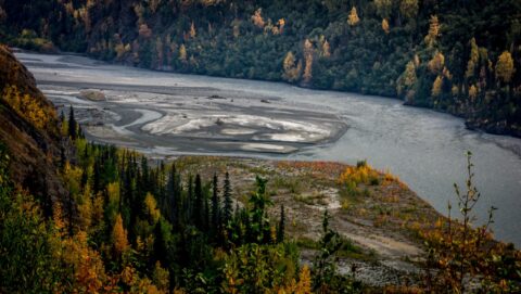 Look At Scenic Section Of Matanuska River Valley From Glenn Highway, AK