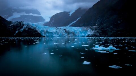 Look At Surprise Glacier In Prince William Sound From “Klondike Express” Cruise Ship, AK