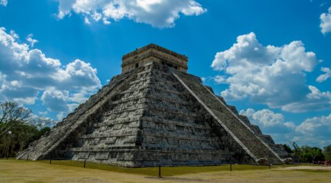 Look From A Different Angle At El Castillo, The Main Pyramid On Chichen Itza Archaeological Site