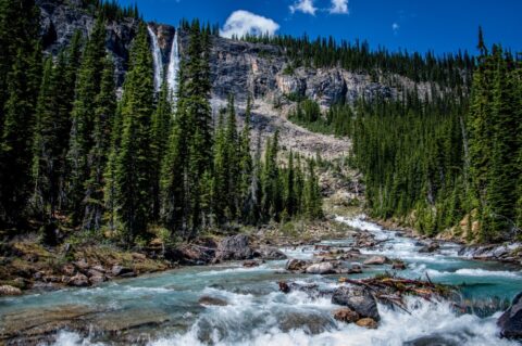 Look From The Bridge At Twin Falls, Yoho National Park, BC