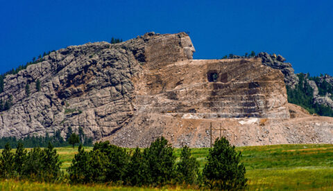 Look From The Road At Crazy Horse Mountain Monument, Black Hills, SD