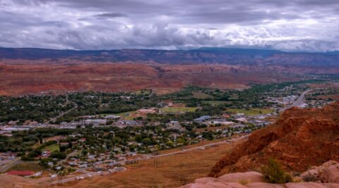 Look From Very Difficult Moab Rim Trail, Moab, UT