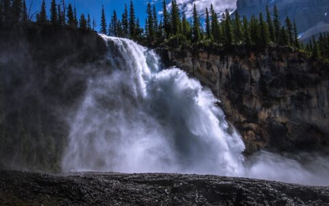 Magnificent Emperor Falls Along The Trail To Berg Lake, Mount Robson Provincial Park, BC