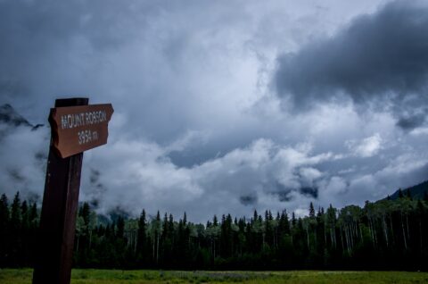 Believe Me, Magnificent Robson Mountain Is Behind Clouds, Mount Robson Provincial Park, BC