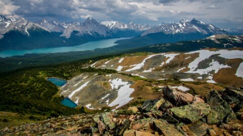 Maligne Lake Scenery From Bald Hills, Jasper National Park, AB