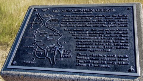 Map of Separated US Army Troops @ Little Bighorn Battlefield National Monument, MT