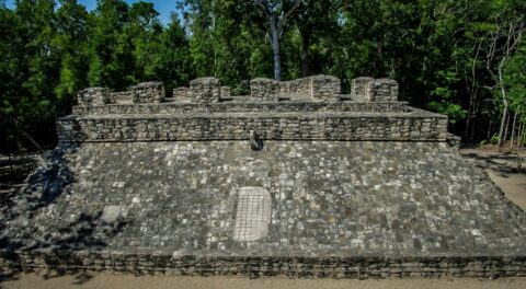 Mayan Ballgame Stadium at Coba Archaeological Site, Quintana Roo, Mexico