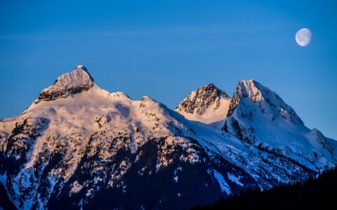 Mount Tantalus At Sunrise, From Lookout On Highway 99, Beautiful British Columbia