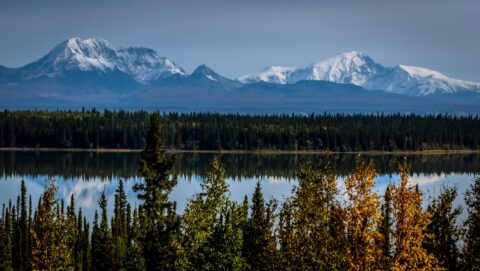 Mount Wrangell In Wrangell St. Elias National Park Visible From Richardson Highway, AK