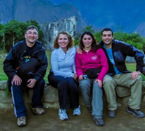 My Dear Hiking Team In Line To Entrance To Wayna Picchu On Machu Picchu Archeological Site, Peru