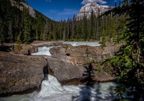 Natural Bridge And Mount Dennis, Yoho National Park, BC