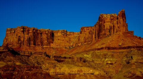 Near The End Of White Rim Trail, Taylor Canyon At Sunset, Canyonlands National Park, Moab, UT