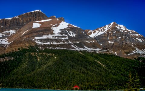 Num-Ti-Jah Lodge On Bow Lake Along Highway 93 In Banff National Park, AB