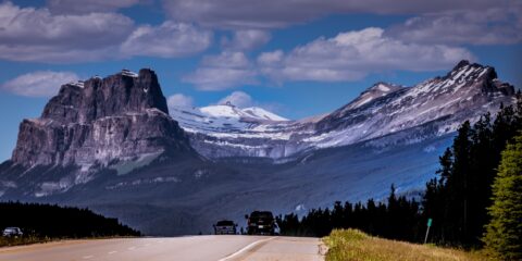 On Hwy 1 Between Banff And Lake Louise, AB