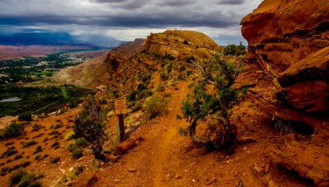 On The Portal Trail; Storm Is Coming From South-East, Moab, UT