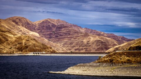 Oxbow Dam Over Snake River At Hells Canyon, ID/OR