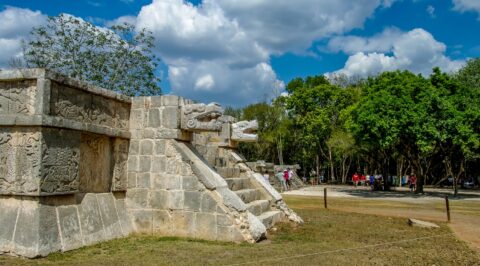 Platform Of Venus & Temple Of Eagles And Jaguars on Chichen Itza Archaeological Site
