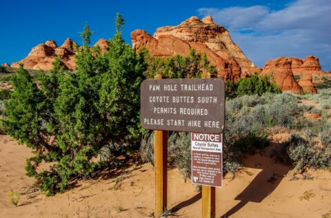 Pow Hole Trailhead, Varmilion Cliffs National Monument, AZ