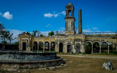 Remains of Old Hacienda in Yucatan, Mexico