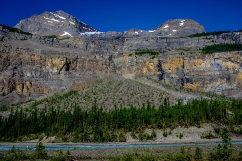 Robson River And Whitehorn Mountain, Along The Trail To Berg Lake, Mount Robson Provincial Park, BC