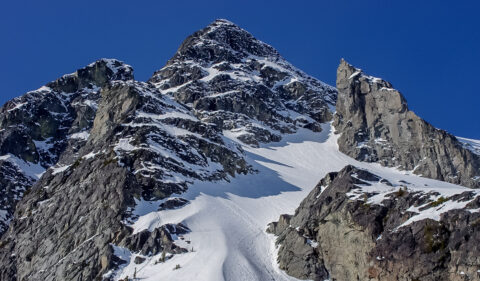Peak Near Anniversary Glacier, Beautiful British Columbia