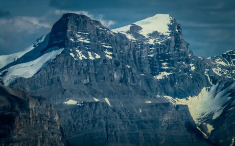 Crest Of Rockies Near Maligne Lake, In Jasper National Park, AB