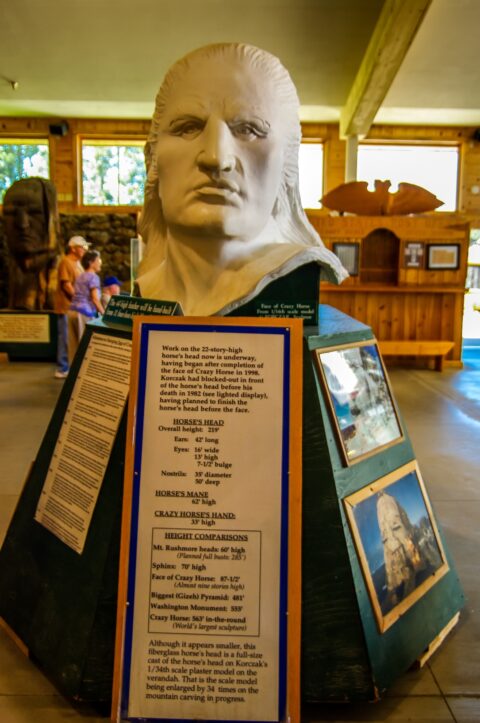 Sculpture Of Crazy Horse In Crazy Horse Memorial, Black Hills, SD