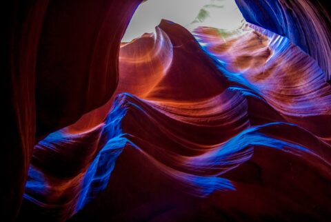 Shadows And Lights In Narrow Upper Antelope  Slot Canyon, Page, AZ