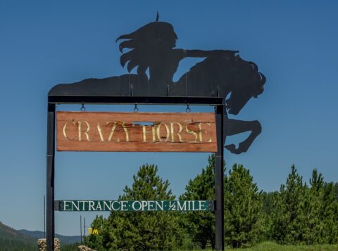 Entrance to Crazy Horse Memorial, Black Hills, SD
