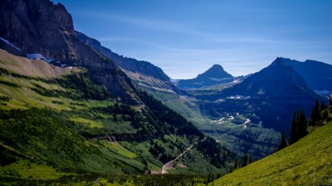Snow On Highline Trail, Look Toward Logan Pass, Glacier National Park, MT