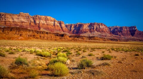 Southbound On Hwy 89A Approaching Cliff Dwellers In Varmilion Cliffs National Monument, AZ