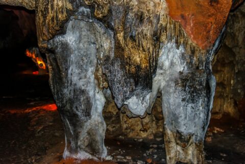 Stalagmites In Lol-Tun Caves, Yucatan, Mexico