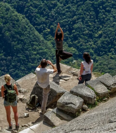 Standing On One Leg At The End Of The World, On Top of Wayna Picchu, Machu Picchu, Peru