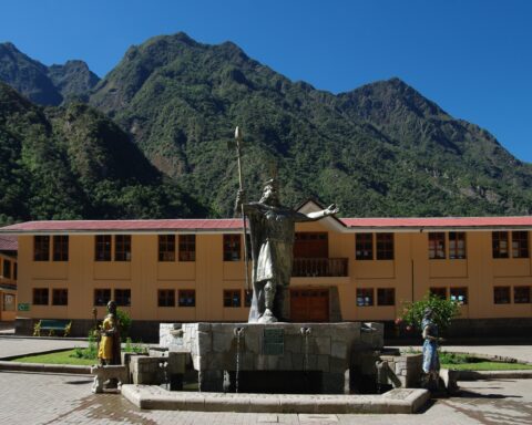 Statue Of Pachacutec In Aguas Calientes, Peru
