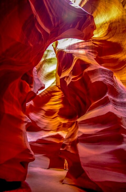 Strange Shapes And Colors In Upper Antelope Slot Canyon, Page, AZ