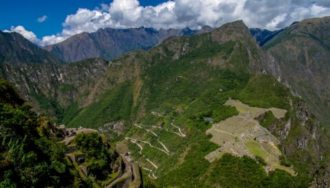 Switchbacks From Aguas Calientes To Machu Picchu Archeorogical Site, Peru