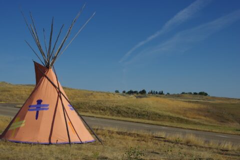 Tepee Near the Entrance to Little Bighorn Battlefield National Monument, MT