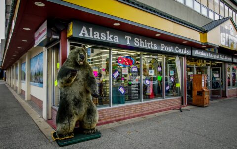 The Only Full Size Bear That You Are Allowed To Hug Is This One In Downtown Anchorage, AK