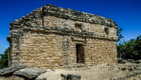 Top of Mayan Pyramid at Coba Archaeological Site, Quintana Roo, Mexico