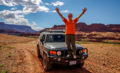 Traveler on Chicken Corner Trail, Moab, UT