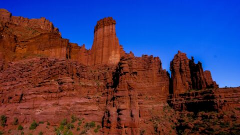 Under Big Fisher Towers At Sunset, Moab, UT