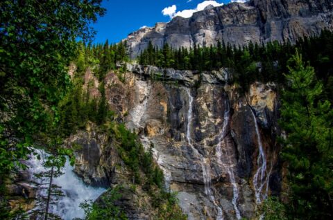 White Falls Along The Trail To Berg Lake, Mount Robson Provincial Park, BC