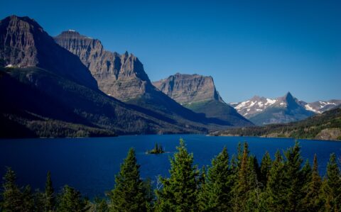 Wild Goose Island On Saint Mary Lake, Glacier National Park, MT